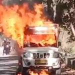 सहारनपुर जा रहे पिकअप वाहन में अचानक लगी आग, लपटें देख चालक ने कूदकर बचाई जान