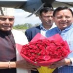 सीएम धामी ने हल्द्वानी में रक्षा मंत्री का किया भव्य स्वागत