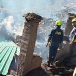 भीषण अग्निकांड में छह भवन सहित अन्न भंडार जलकर राख